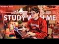 STUDY WITH ME LIVE | 12 HOURS | Chill Work With Me, Harvard Alumnus, Rain Sounds, Pomodoro Timer ✨