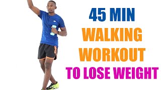 45 Minute Walking Workout to Lose Weight with Weights 🔥 500 Calories 🔥