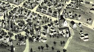 Montrose Pennsylvania 1890 Panoramic Bird's Eye View Map 7130