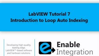 LabVIEW Tutorial 7 - Loop Auto Indexing (Enable Integration)
