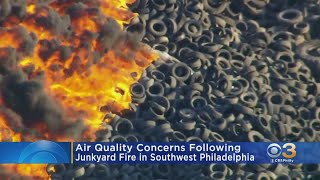 Groups Worried About Air Quality After Southwest Philadelphia Junkyard Fire