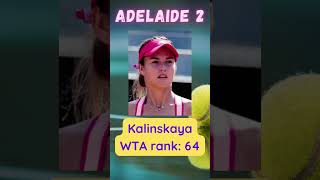 Tennis WTA Adelaide 2 Ostapenko vs Kalinskaya #Shorts