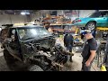 1995 obs ford bronco godzilla swap part 3 🔥small fire🔥 just another day