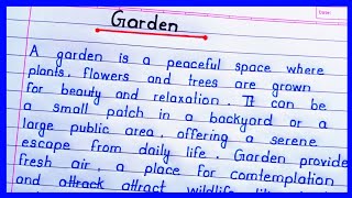 Essay on Garden in English || Garden Essay in English || Short Paragraph on Garden || Garden ||