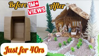 How to Make an Affordable Christmas Crib Simply | Pulkoodu Making | In Just 40 Rupees