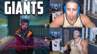 TYLER1 REACTS TO TRUE DAMAGE - GIANTS