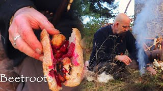 FOREST CAMPING BUSHCRAFT – CAMPFIRE,COOKING, RELAXING MODE