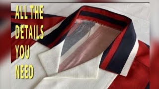 How to Cut AND Sew Vintage Shirt COLLAR (CAMP COLLAR),This is the BEST WAY  #collar #shirts