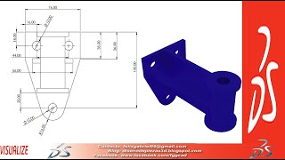 Solidworks  Tutorial Ejercicio 53 MODELAR PIEZAS MECANICAS