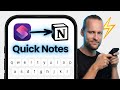 How to Take ONE-TAP Notion Quick Notes with iPhone Shortcuts