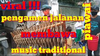 Pengamen jalanan viral membawa musik tradisional