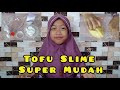 Cara membuat tofu slime menggunakan GOM || Super lembut #slime #tofuslime #kids