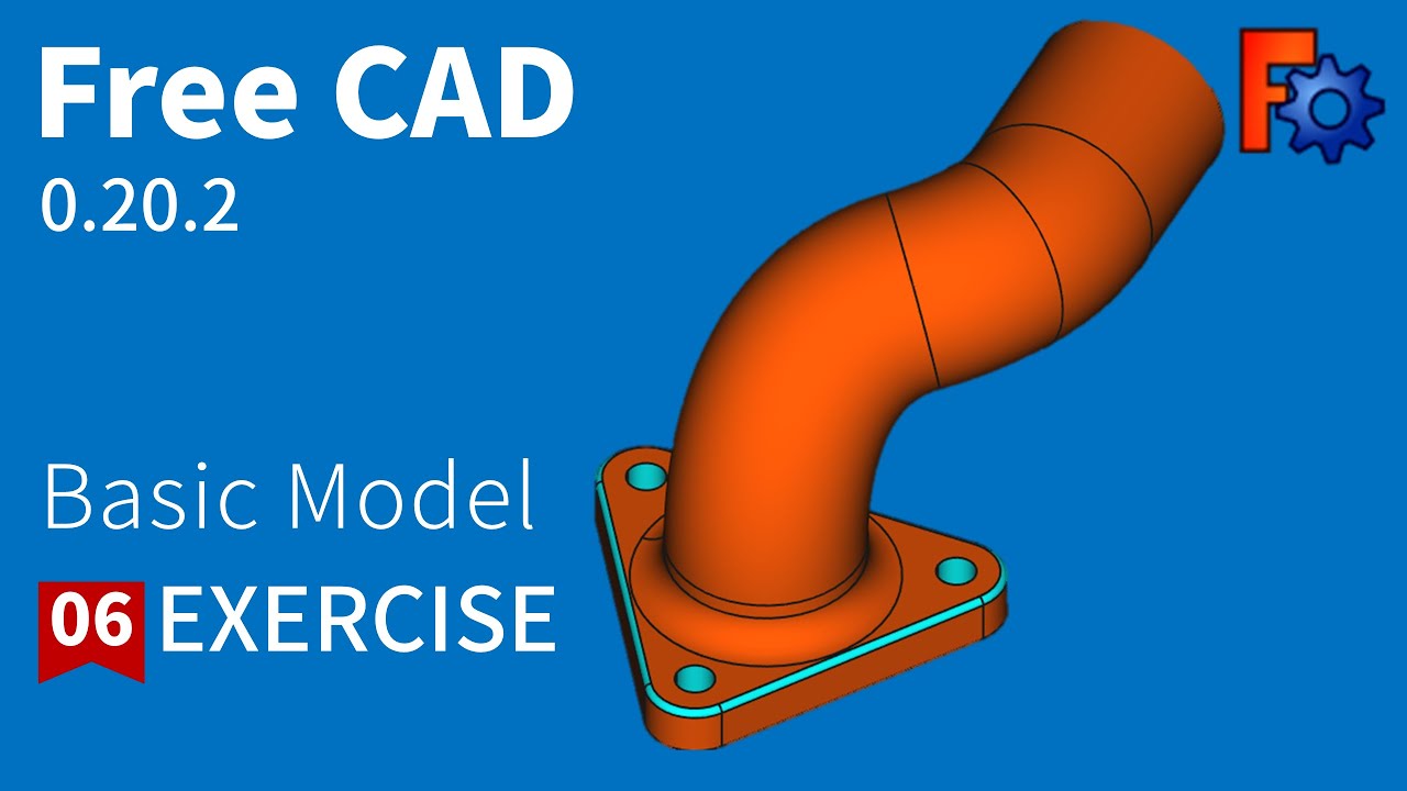 Freecad Tutorial For Beginners Basic Model Exercise 06 Youtube