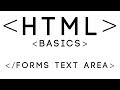 HTML Basics Tutorial 15 - Forms Text Area