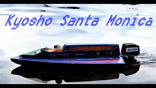 Vintage Kyosho Santa Monica Rc Boat Jackson Outboard