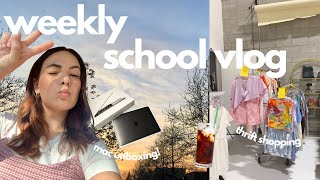 WEEKLY VLOG : retour à la maîtrise, HAUL friperie, clean with me. ☀️💻🌿