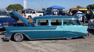 Danny’s 1956 bel air wagon low rider 210 at J street marina nomad hydraulics