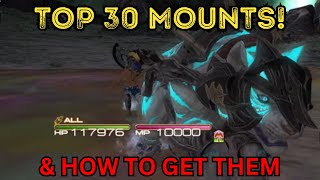 ULTIMATE GUIDE: Top 30 Must-Have Mounts in Final Fantasy XIV \u0026 How to Unlock Them!