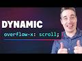 Dynamic horizontal scrolling based on the amount of content