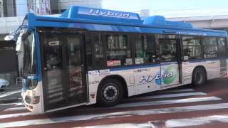 【3DFHD】川崎市バス H24年度新車 S-3033 川40(HINO BlueRibbonCity Hybrid) 川崎駅