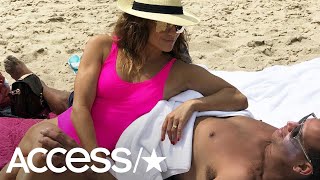 Jennifer Lopez Celebrates Her 49th  Birthday With A-Rod & Kids At The Beach