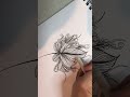 how to draw a zentangle flower step by step 禅绕画一枝花步骤 drawing guide drawing tutorial