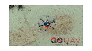 Drone equipped with 1 GHz Ground Penetrating Radar for small objects detection