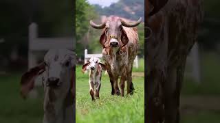 VACA DESFILANDO NA PASTAGEM #fazenda #gado #agro #gadobravo #boiada #nelore #roça #cavalo