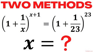 Olympiad Mathematics | Solve the Exponential Equation TWO METHODS | Math Olympiad Training