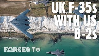 British F-35Bs Train With US B-2 Stealth Bombers For First Time | Forces TV