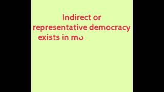 Indirect democracy definition | Political science