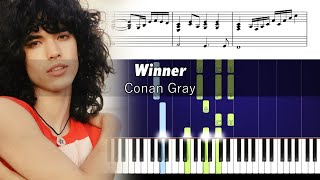 Conan Gray - Winner - Accurate Piano Tutorial with Sheet Music