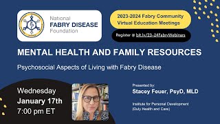 Psychosocial Aspects of Living with Fabry Disease