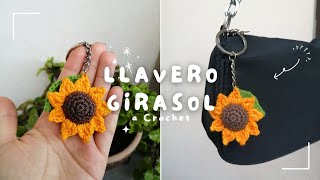 Sunflower Keychain - Llavero de Girasol a Crochet