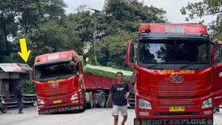 Asli Bikin Keluar Keringat Dingin‼️ Truk Super Panjang Kewalahan Lewat Tekongan Patah Sitinjau Lauik