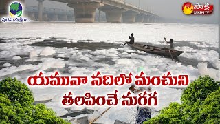 Pudami Sakshiga : మంచులాగా కనిపించే విషం | Yamuna River Pollution | Toxic Snow | Sakshi TV