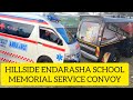 hillside endarasha academy convoy to stadium for memorial service