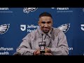 postgame press conference jalen hurts atlanta falcons vs. philadelphia eagles