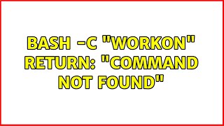 bash -c "workon" return: "command not found"