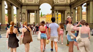 🔥HOT SUMMER DAY IN FLORENCE, ITALY 🇮🇹 - WALKING TOUR 4K/60fps