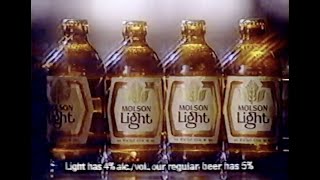 Molson Light Has Got Heart * Summer Beer * Retro TV Commercial 1982 * Stubby Bottles