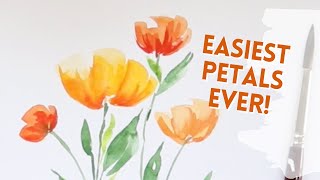 SIMPLE & EASY Watercolor Flowers - Anyone Can Paint!