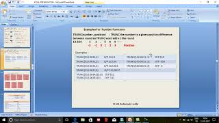 PLSQL Class9 NUmberFunctions TRUNC