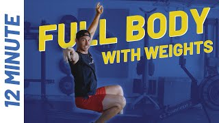 12-Minute Full Body Workout (Weights + Rowing)