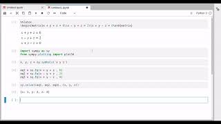 simple linear equations solve using sympy