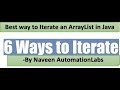 Different ways of iterating an ArrayList || Important Java Interview Question