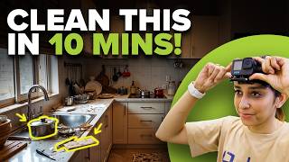 Can I Clean This Messy Kitchen in Just 10 Minutes? | POV Challenge With @TalkingMom  | #goprohero12