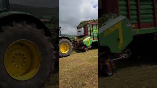 JD 6215R and Strautmann forage box 21 07 23