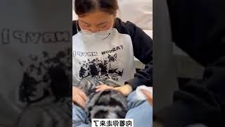 给小猫咪剪指甲，它不愿意，要哄一哄才行   西瓜视频 #006