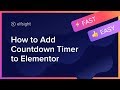 How to Add Countdown Timer to Elementor